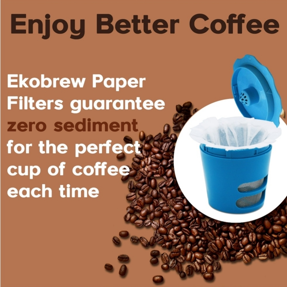 Ekobrew Paper Coffee Filters - 200 Count - Picture 3 of 10